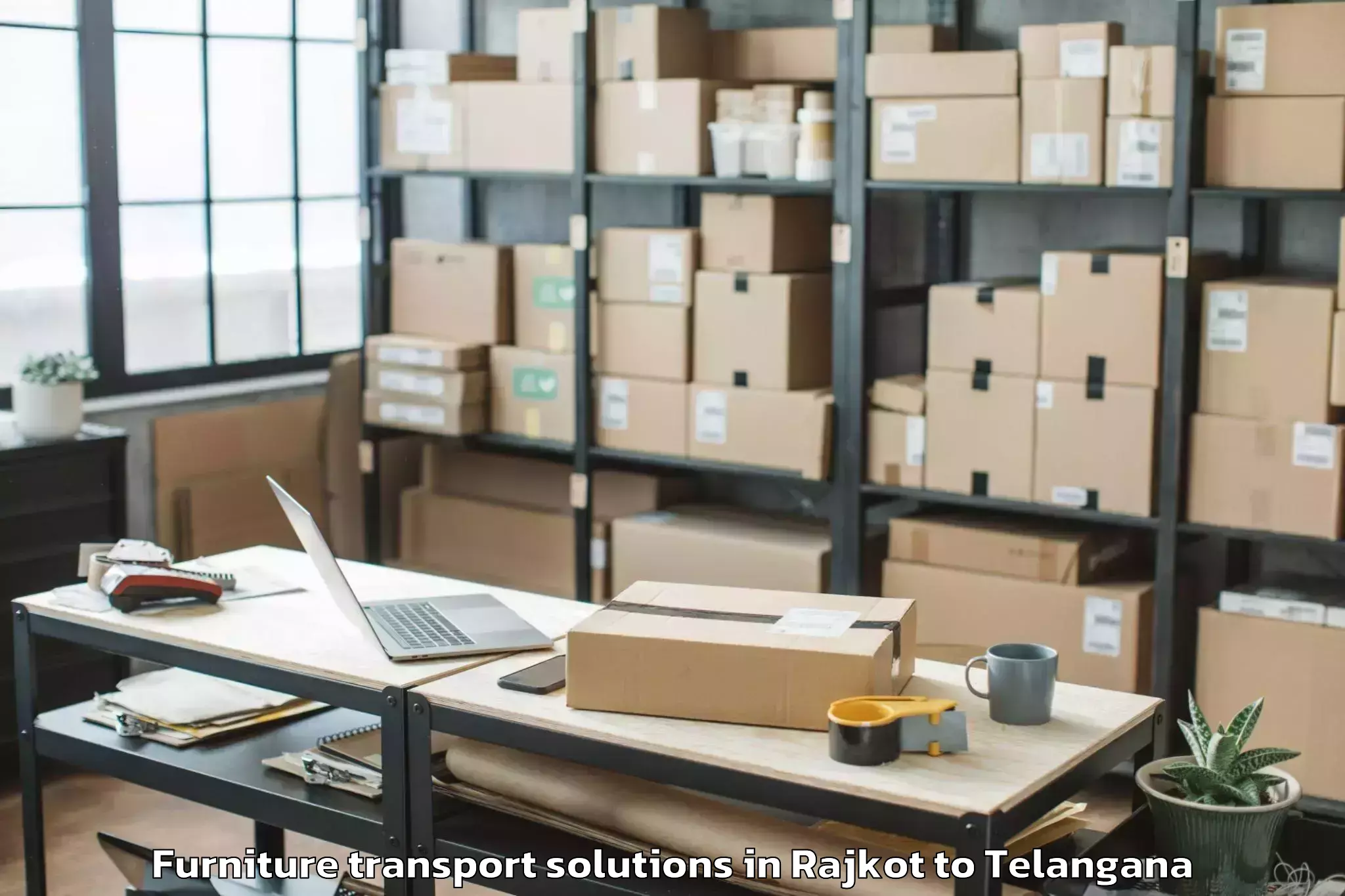 Quality Rajkot to Timmapur Lmd Colony Furniture Transport Solutions